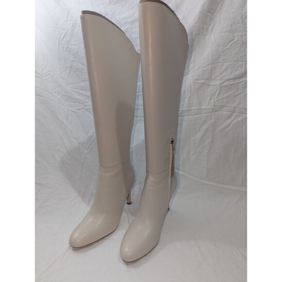 Nine West Sancha Womens Size 9.5 Cream Knee High Stiletto Heel Boots - NIB - Picture 2 of 11